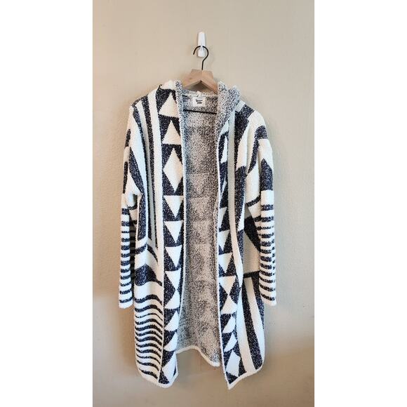 Unicorn Tribe Sweaters - Unicorn Tribe Long Open Cozy Soft Plush Aztek Hooded Sweater SZ Large